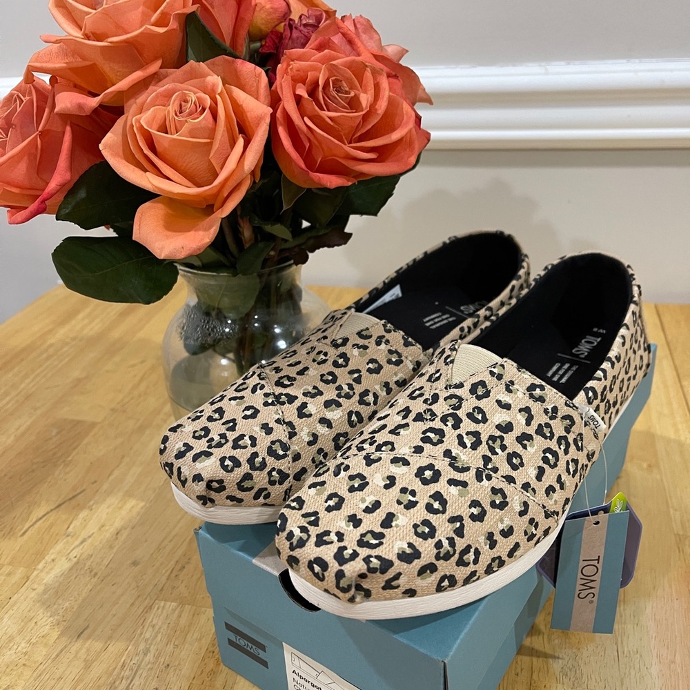 TOMS Alpargata Natural Cheetah Slip-Ons